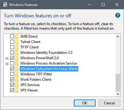 Windows features list