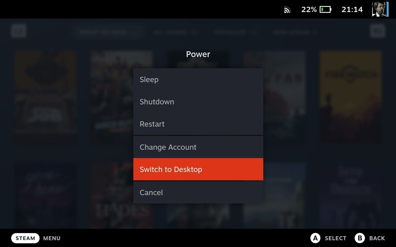 Prompt showing option to switch to desktop mode